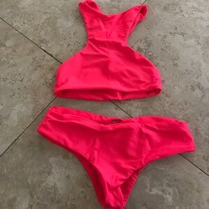 Mikoh Bright Pink Bikini Set